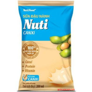 SỮA ĐẬU NÀNH NUTI NGUYÊN CHẤT BỊCH 220ML