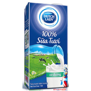 SỮA TƯƠI DUTCH LADY 100% CÓ ĐƯỜNG 1L SỮA TƯƠI DUTCH LADY 100% CÓ ĐƯỜNG 1L
